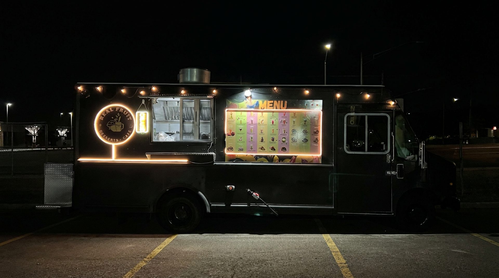A fruit dessert truck on Rutherford Road